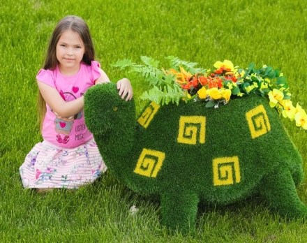 Топиари Черепаха с кашпо Мили - газон Eco, фото 2