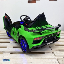 Электромобиль Lamborghini Aventador SVJ A333MP зеленый, фото 7