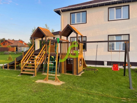 Детская площадка IgraGrad Панда Фани с балконом мод.1 и трубой 2.1м, фото 5