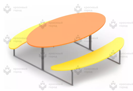 Стол со скамьями «Луна», фото 1