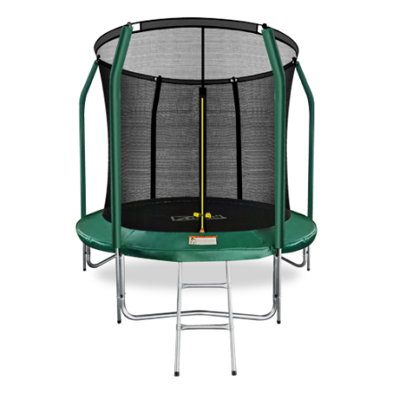 Батут премиум 8FT с внутренней страховочной сеткой и лестницей, темно-зеленый, ARL-TP-0803_I_DG, фото 1