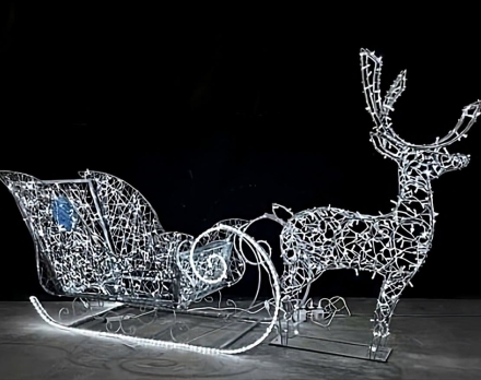 Световая фигура Сани с оленем №1, фото 1