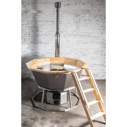 Сибирский банный чан &quot;Илья Муромец&quot; на подставке + печь 2250 мм опора - нерж. сталь, фото 1