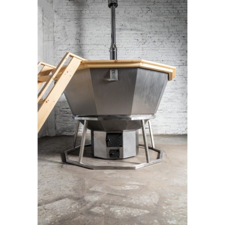 Сибирский банный чан &quot;Илья Муромец&quot; на подставке + печь 2250 мм опора - нерж. сталь, фото 3