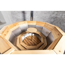 Сибирский банный чан "Илья Муромец" на подставке + печь 2250 мм опора - нерж. сталь Сибирский банный чан "Илья Муромец" на подставке + печь 2250 мм опора - нерж. сталь