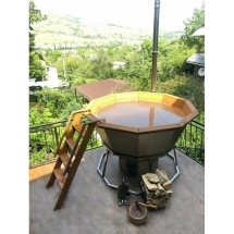 Сибирский банный чан "Илья Муромец" на подставке + печь 2250 мм опора - нерж. сталь Сибирский банный чан "Илья Муромец" на подставке + печь 2250 мм опора - нерж. сталь