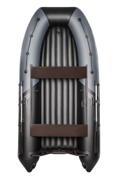 YACHTMAN-360 НДНД (Яхтман) серый-черный (лодка ПВХ нднд под мотор с усилением), фото 7
