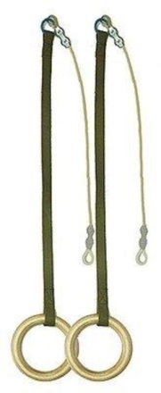 Кольца гимнастические с тросом 1,5м. (пара) детские, фото 1