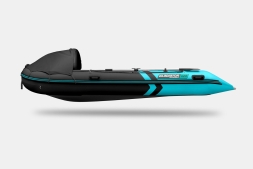 Gladiator C 420 AL ACTIVE Черно-бирюзовый моторная лодка ПВХ Алюминиевый пайол, фото 3
