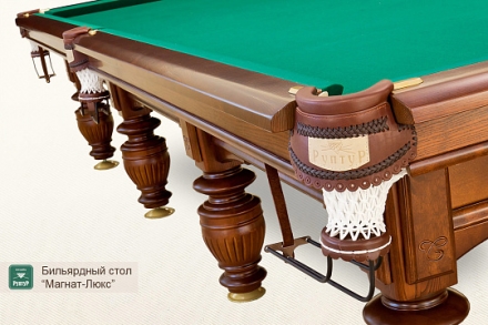 Бильярдный стол Магнат Люкс для русского бильярда 12ф, фото 4