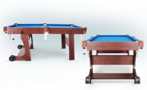 Бильярдный стол - Компакт Люкс 5 Футов, Русская пирамида, ЛДСП 16 мм Бильярдный стол - Компакт Люкс 5 Футов, Русская пирамида, ЛДСП 16 мм