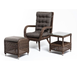 Зона 3 Толедо лаунж-зона из искусственного ротанга, цвет коричневый, фото 1