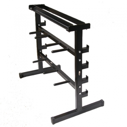 Подставка PutiSporta для хранения гантелей, грифов, дисков, бодипампов или бодибаров, фото 1