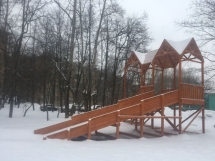 Зимняя деревянная горка "Snow Fox 10 м" МАКСИ