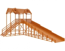 Зимняя деревянная горка "Snow Fox 10 м" МАКСИ