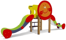 Горка двойная Колобок 08407 для детской площадки Горка двойная Колобок 08407 для детской площадки