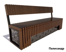 Парковая скамейка Восток, 2 м Лиственница