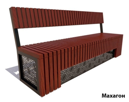 Парковая скамейка Восток, 2 м Лиственница, фото 3