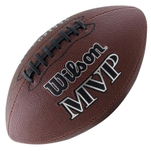 Мяч для американского футбола "WILSON NFL MVP Official", резина, бутиловая камера, коричневый Мяч для американского футбола "WILSON NFL MVP Official", резина, бутиловая камера, коричневый