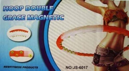 Обруч 6017 (8 секций: 4 бел, 4 оранж/ вес: 1,2кг/ d-97см), фото 1