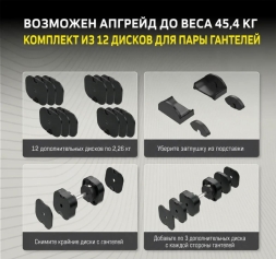 Комплект увеличения веса пары MX70-100 EVO до MX100 EVO, 12 дисков , фото 4