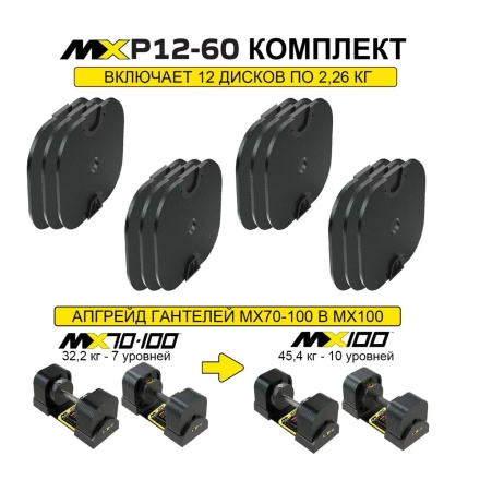 Комплект увеличения веса пары MX70-100 EVO до MX100 EVO, 12 дисков , фото 2