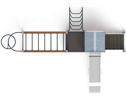Детская игровая площадка Играйте с нами (Тайга) горка Н 1200 ДИК 2.01.1.08-03, фото 4