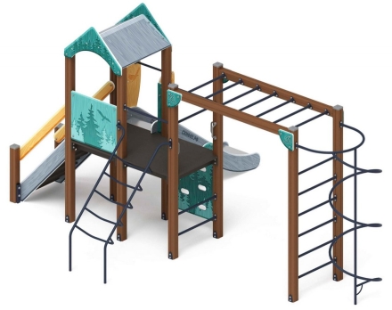 Детская игровая площадка Играйте с нами (Тайга) горка Н 1200 ДИК 2.01.1.08-03, фото 3