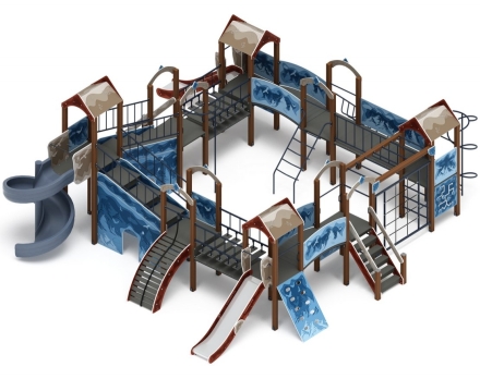 Детская игровая площадка Остров детства (Алтай) (винтовой скат) Н 1200, горка Н 2000 ДИК 2.01.8.02-14, фото 4
