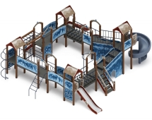 Детская игровая площадка Остров детства (Алтай) (винтовой скат) Н 1200, горка Н 2000 ДИК 2.01.8.02-14