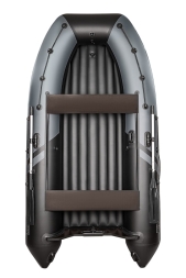 YACHTMAN-340 НДНД (Яхтман) серый-черный (лодка ПВХ нднд под мотор с усилением), фото 7