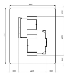 Песочный дворик двойной большой с навесом Домик (Техно) - ИО 6.01.03-04 , фото 6