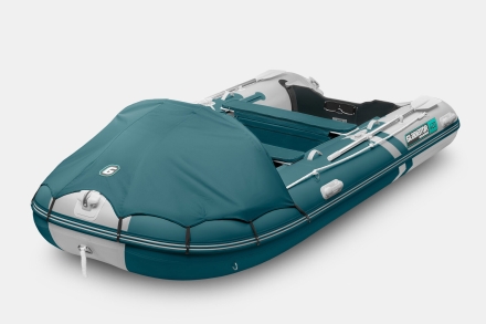 Gladiator C 420 AL ACTIVE Морской зеленый-белый моторная лодка ПВХ Алюминиевый пайол, фото 1