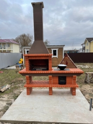 Печь Аристократ 714 Радиальный кирпич красный с коричневым, фото 2