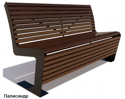 Скамейка парковая Пушкино, Лиственница 0,6 м, фото 5