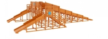 Зимняя деревянная горка "Snow Fox 4 ската"