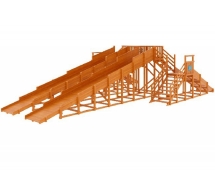 Зимняя деревянная горка "Snow Fox 4 ската"