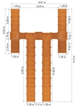 Зимняя деревянная горка "Snow Fox 4 ската"