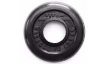 Диск обрез. для штанги/гантели черный (d = 51 мм, 1,25 кг)
