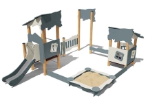 Песочный дворик Опушка ВСТ 5632 с горкой для детской площадки Песочный дворик Опушка ВСТ 5632 с горкой для детской площадки