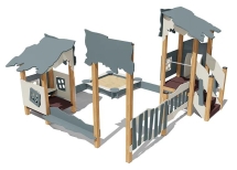 Песочный дворик Опушка ВСТ 5632 с горкой для детской площадки Песочный дворик Опушка ВСТ 5632 с горкой для детской площадки