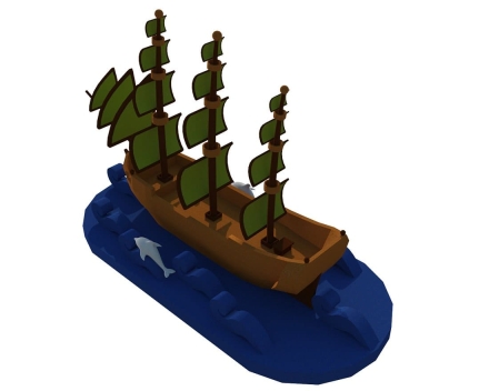 Топиари Корабль, h - 500 см, цветной - газон Eco, фото 3