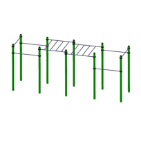 Каскад турников и рукоходов (стационарный с хомутами) W-2.1.