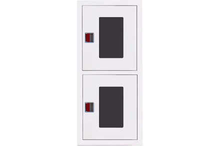 Навесной открытый вертикальный шкаф Карелпожлиния ШПК-ДУБЛЬ-320-21 НОВрБ евро-ручка, в=1300, ш=540, г=230, 2-ПК, белый НФ-00000487-Б НФ-00000688, фото 1