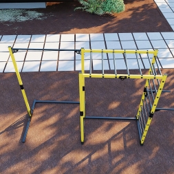 Универсальный уличный спортивный комплекс турник брусья Domsen Fitness Ds59 YELLOW , фото 4