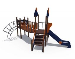 Детский игровой комплекс Весенница с металлическим скатом Н-1200 ДИО 04112, фото 2