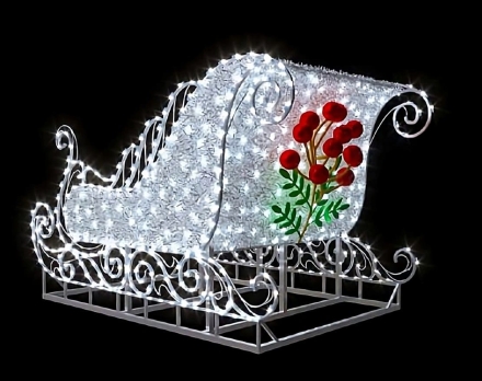 Световая фигура Сани с мишурой, фото 1