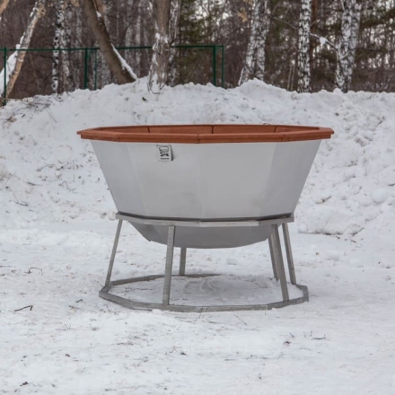 Сибирский банный чан &quot;Илья Муромец&quot; на подставке 2250 мм опора - нерж. сталь, фото 1