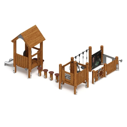 Игровой комплекс (лиственница темный) ДИК 1.24.04-Л.И1.01, фото 2