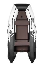 Броня-340 СК слань+киль белый-черный (Лодка ПВХ под мотор с усилением)